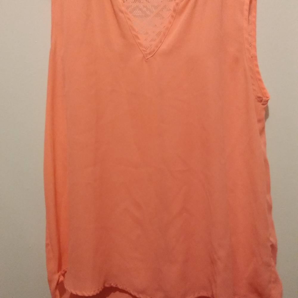 Bright Coral sleeveless top